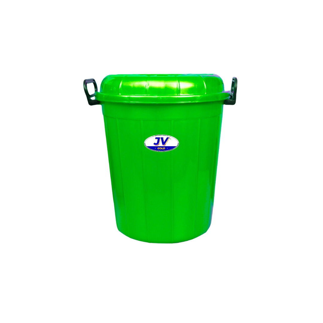 Plastic Storage Bucket Drum with Lid Green