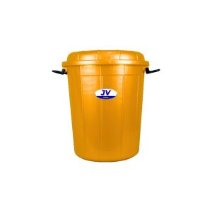 Plastic Storage Bucket Drum with Lid Orange