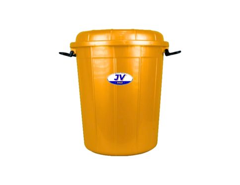 Plastic Storage Bucket Drum with Lid Orange