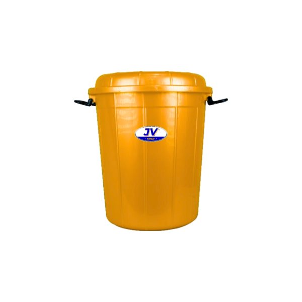 Plastic Storage Bucket Drum with Lid Orange