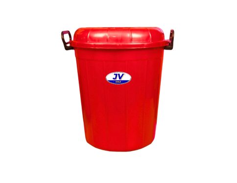 Plastic Storage Bucket Drum with Lid Red