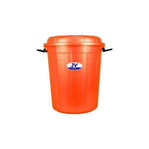 Plastic Storage Bucket Drum with Lid Yellow