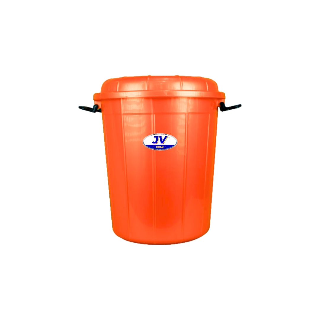 Plastic Storage Bucket Drum with Lid Yellow