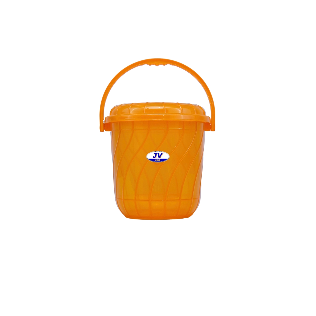 Bucket With Lid Orange