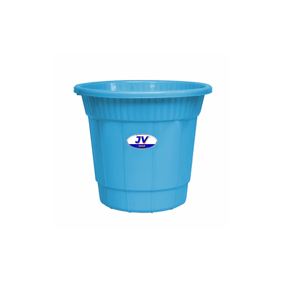 Open Plastic Dustbin Without Lid Blue