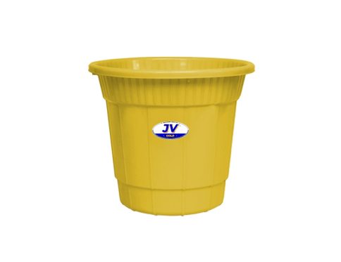 Open Plastic Dustbin Without Lid Yellow