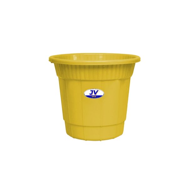 Open Plastic Dustbin Without Lid Yellow